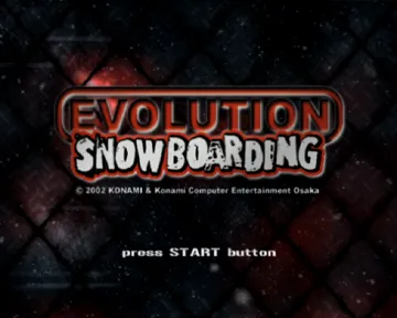 Evolution Snowboarding screen shot title